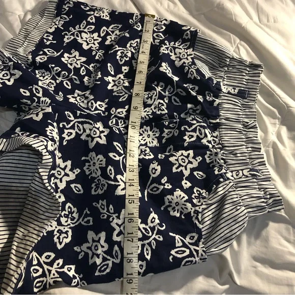 Vintage 80s striped floral mixed pattern super high waisted shorts - Picture 6 of 10